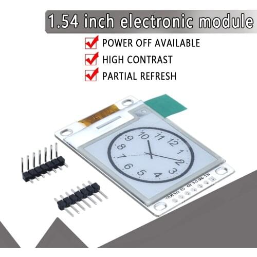 1.54 Inch E-Paper Module E-Ink Display Screen Module Black White Color SPI Support Global/Part refresh
