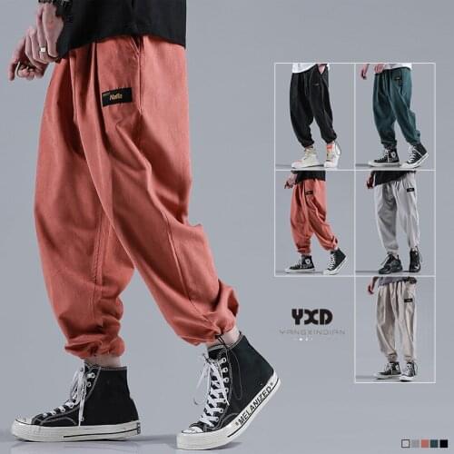 Men clothing mens solid loose thin sports pants casual pants man japanese streetwear harajuku sweatpant drawstring track pants