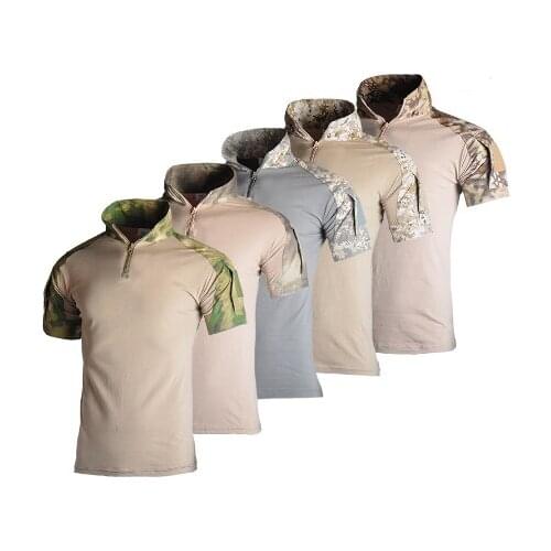 Military Mens Camouflage Frog Suit Short Sleeve Brand Cotton Fat Slim Casual Tactical T Shirt Men Training Shirts S-3XL