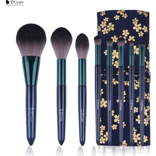 DUcare Professional 8Pcs Eye Makeup Brushes Set Classic Natural Eyeshadow Eyebrow Blending Smokey Black Beauty Make up Brushes