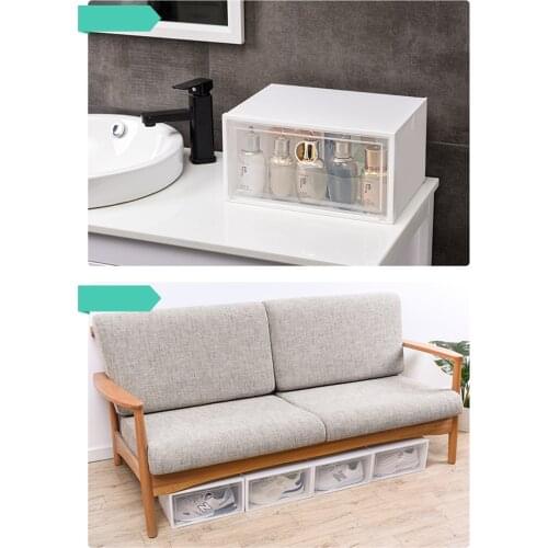 Transparent Shoe Storage Boxes Clear Stackable Sneaker Display Thickened Enlarged Cases for Shoe Dustproof Organizers