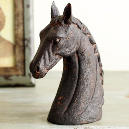 European style retro furnishings decorations crafts creative resin study Home Furnishing jewelry imitation metal head ornaments