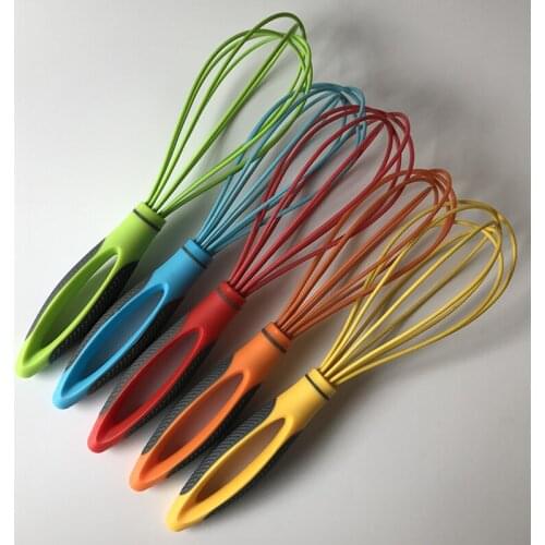 Hand Egg Mixer Silicone Balloon Whisk Milk Cream Frother Kitchen Utensils for Blending Stirring Egg Separator