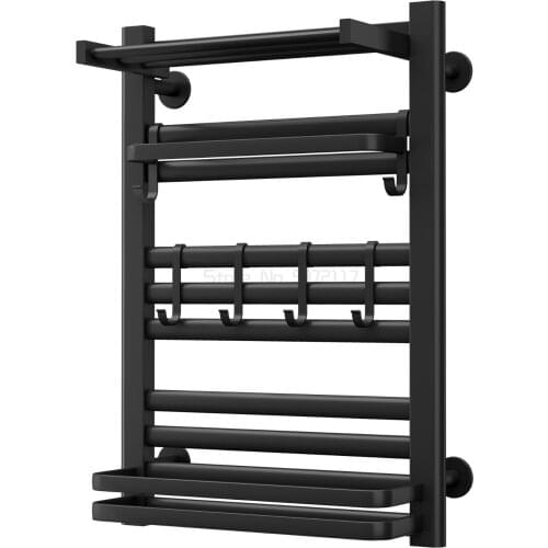 Intelligent non perforated electric towel rack bathroom toilet disinfection household drying towel hanger