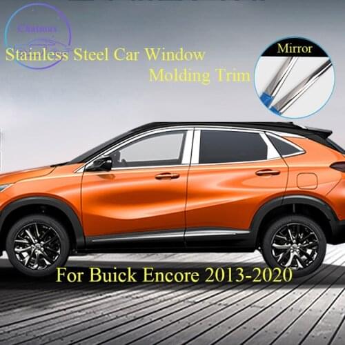 Car Window Center Mid Pillar Bright Strip for Buick Encore 2013-2020 Stainless Steel Bar Car Window Molding Trim Decoration