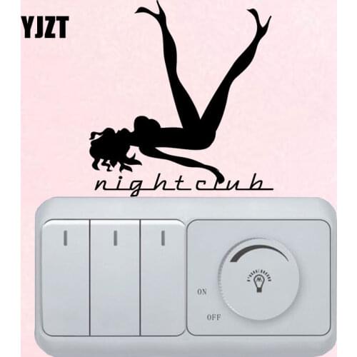 YJZT Night Club Home Decor Wall Sticker Bedroom Vinyl Light Switch Decal S18-0074