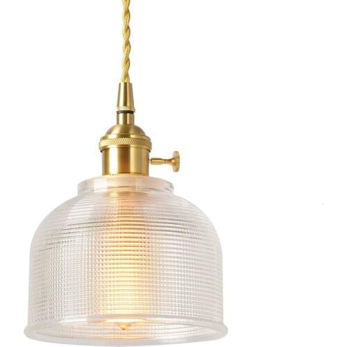 Gold With Rope Glass Drop Pendant Light For Home Lamp lamparas de techo colgante