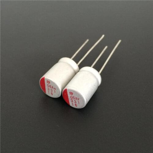10pcs 330uF 16V FP 8x12mm Top Grade 16V330uF Solid Electrolytic Capacitors