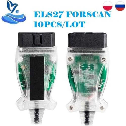10PCS Newest V2.3.8 ELS27 FORScan J2534 OBD OBD2 Car Diagnostic Auto Tool Scanner Cable FTDI PIC24HJ128GP ELS 27