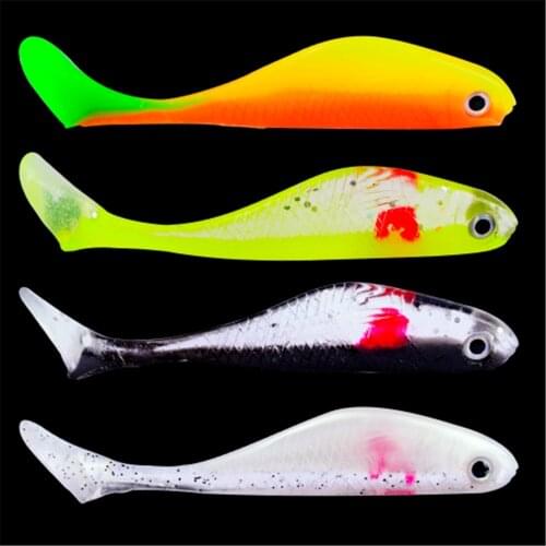 2pcs/lot 90mm 5g Soft Lure Wobblers Easy Shiner Soft Bait Lifelike Silicone Fishing Lure Carp Fishing Ocean Fish Peach