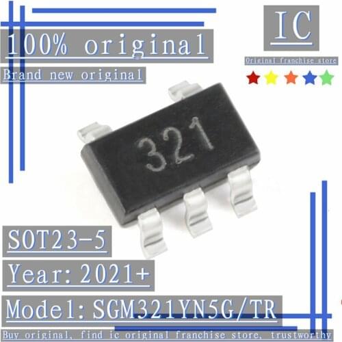 2021+100% Brand new original 10PCS-50PCS SGM321YN5G/TR SOT23-5 Silkscreen 321 rail-to-rail CMOS operational amplifier