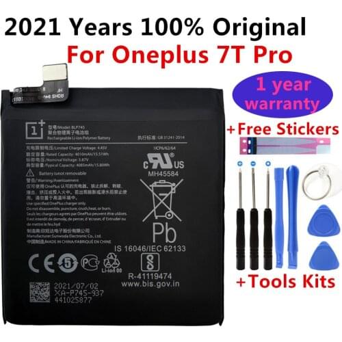 100% Original New Replacement Battery 4000mAh BLP745 For Oneplus 7T Pro 7 T Pro Mobile Phone Batteries + Free Tools