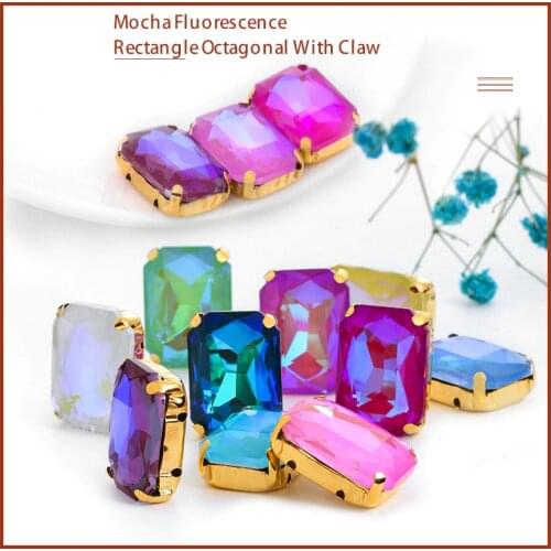 Astrobox High Quality Ordinary With Claw Mocha Fluorescence Crystal Rhinestone Decorative DIY Clothing Decoration Jewelry Making
