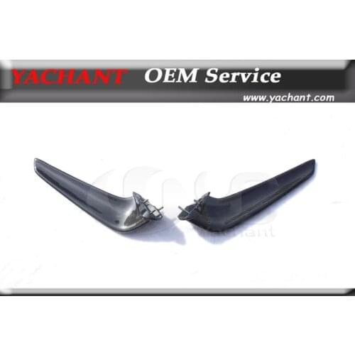 Car Styling Carbon Fiber Wing Flaps Fit For 2010-2014 Ferrari F458 Italia Coupe & Spider D Style Front Bumper Wing Flaps