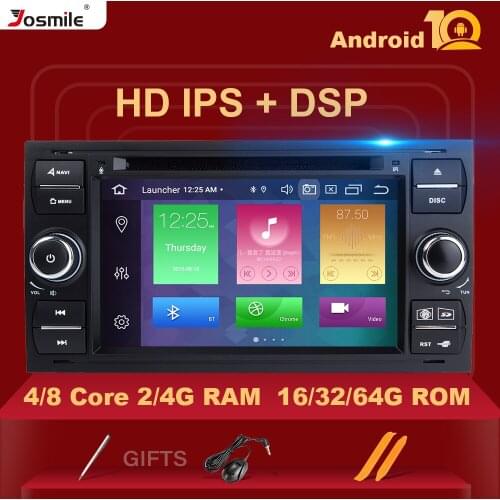 4G RAM 64G ROM IPS DSP Android 10 Car DVD Player For Ford Focus 2 3 mk2 Mondeo 4 Kuga Fiesta Transit Connect S-MAX C-MAX Carplay