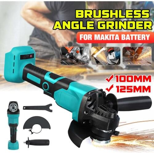 125/100mm Brushless Cordless Impact Angle Grinder Variable Speed For Makita Battery DIY Power Tool Cutting Machine Polisher