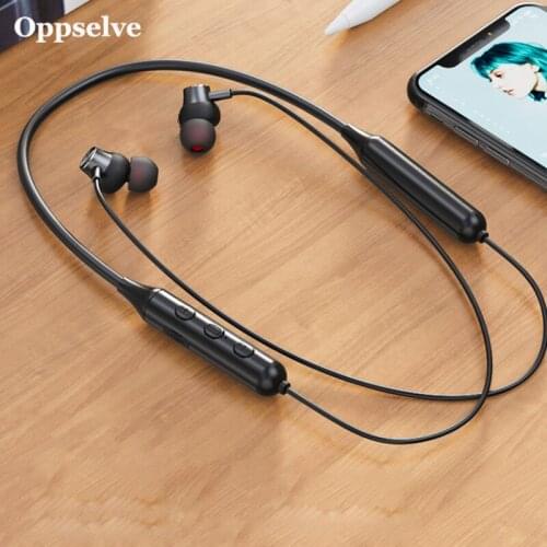 Oppselve Bluetooth 5.0 Earphones Magnetic Sports Running Headset Waterproof Sport Earbuds Noise Reduction Headpieces for Phone