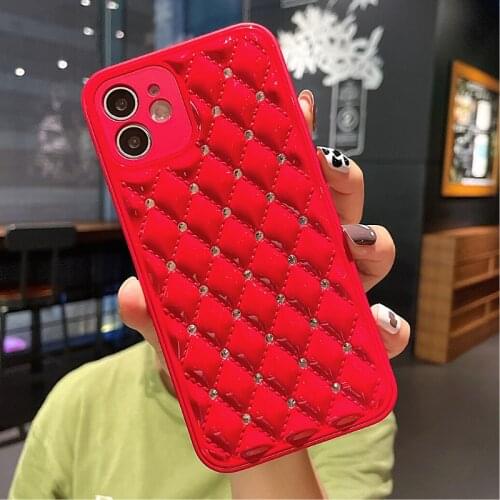 Luxury Glitter Diamond Rhinestone Case for iPhone 12 Pro Max XR X XS 7 8 Plus Silicone Bling Bling Lens Protect Cover 11 Pro Max