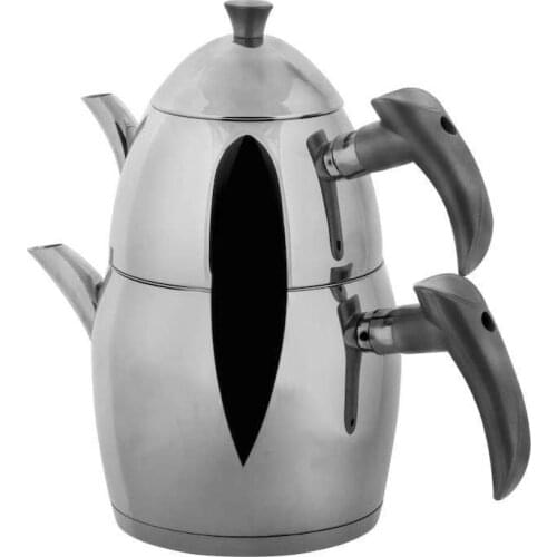 Aryıldız Lusso Prestige Black Mini Teapot-Teapot Hopper 1,40 lt. Teapot Reservoir 2,10 lt