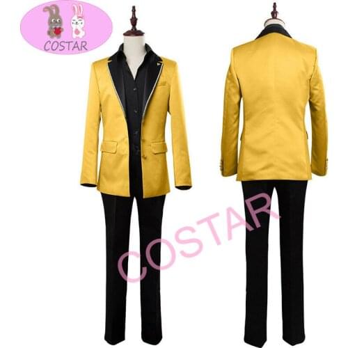 COSTAR Anime Game FGO Fate/Grand Order Gilgamesh Cosplay Costume Men Yellow Suit Halloween