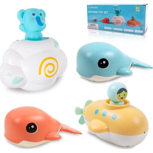 Baby Bathing Toy Bathroom Play Water Tool Whales Cloud Submarine Shower Floating Spray Bathtub Swimming Toys Kids Gift