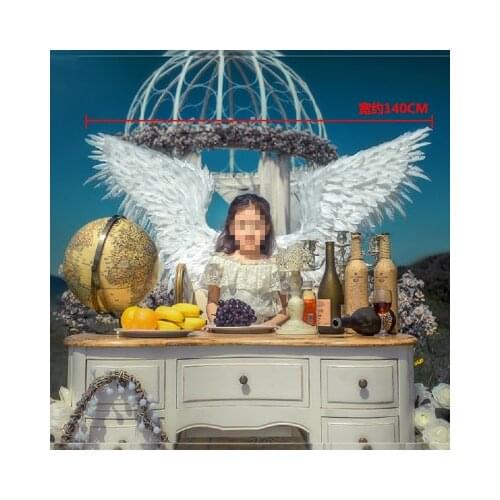 Children angel feather wings prop model runway show festival party wings Christmas wedding