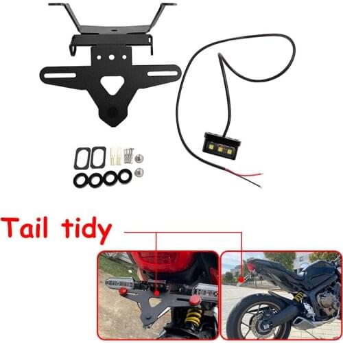For Honda CBR650R CB650R 2019-2020 CB CBR 650R Motorcycle Accessories Tail Tidy License Plate Holder Mounting Bracket LED Light