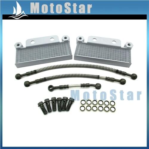 Dual Oil Cooler For Zongshen Daytona 190cc Engine Pit Dirt Motor Bike LXR DHZ Motorcycle