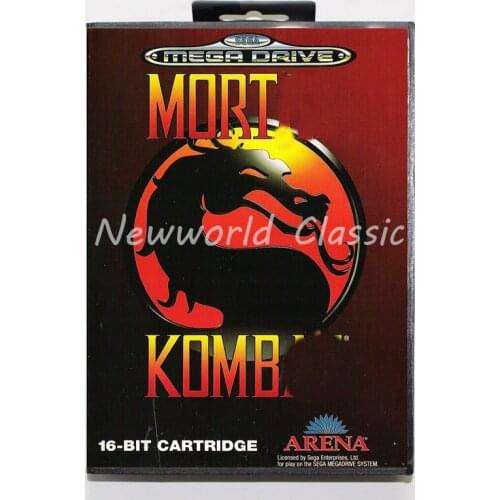 Kombat Mortal 16 bit For Genesis MD Game Card With Box For Sega Mega Drive For Genesis