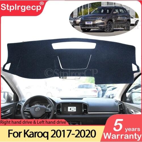 For Skoda Karoq 2017 2018 2019 2020 Anti-Slip Mat Dashboard Cover Pad Sunshade Dashmat Carpet Anti-UV Dash Car Accessories Rug