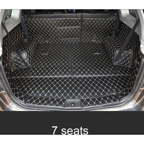 For Chevrolet Captiva 7 Seats Custom Trunk Mats Leather Cargo Liner Boot Carpets Rear Interior Decoration Accessories Cover