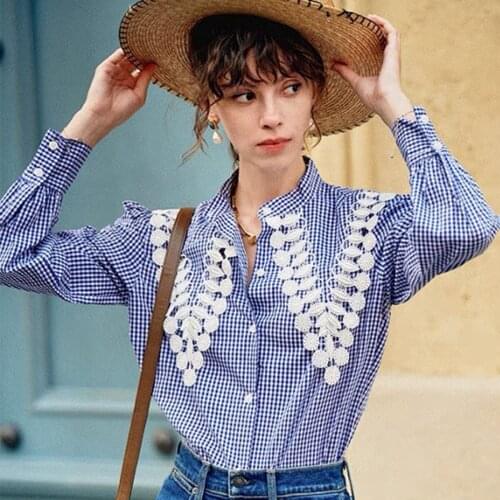 Женские рубашки в клетку La melancolie China At AliExpress
