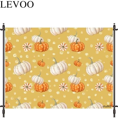 LEVOO Photography Backdrop Bumper Harvest Pumpkin Orange Lovely Sugar Prop Fabric Photography Backdrop Photocall Photobooth