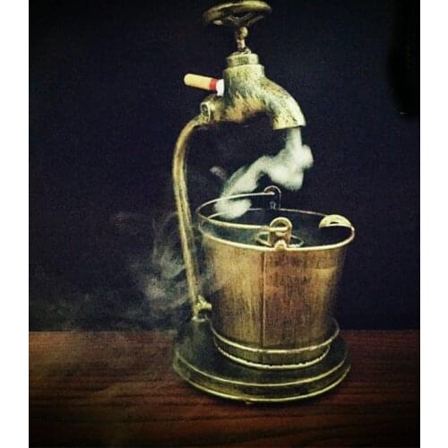 Creative Ashtray Iron Retro Metal Ashtray Home Decoration Accessories Bar Cafe Living Room Restaurant Desktop Display Craft