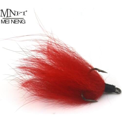 MNFT 10PCS In Box Treble Hooks fly fishing Lures Red body Three hook artificial bait Trout Fish Bait