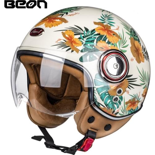 BEON B110B open face motorcycle Motorbike Casco Capacete helmet Jet Vintage Retro helmet scooter helmet ECE