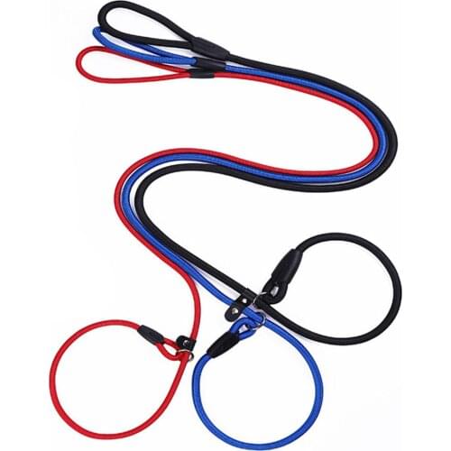 Dog Training Slip Leash Small Dog Slip Lead Puppy Pet Obedience Recall Training Lead Nylon Rope Puppy Dog Slip Rope Leash Collar