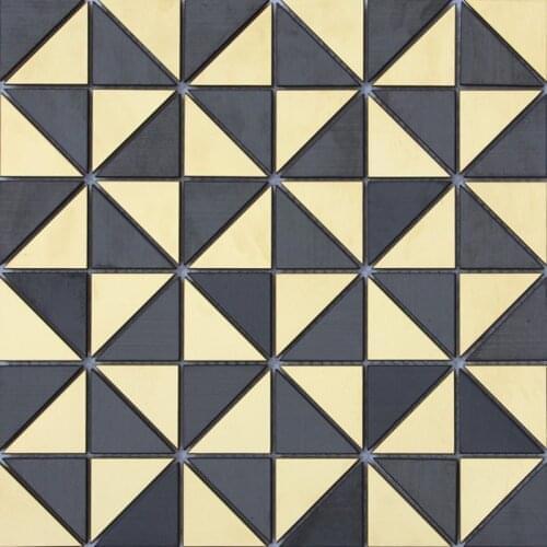 New ! Brushed Triangle Black Gold Silver Stainless Steel Metal Mosaic Tile for wall tiles kitchen backsplash bathroom shower