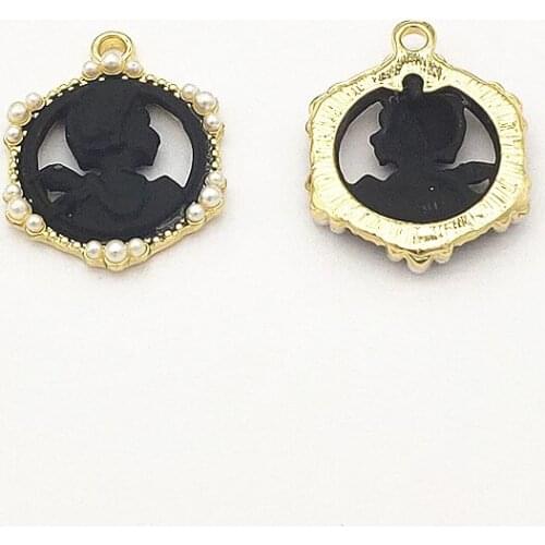 New Arrival! 24x19mm 50pcs Imitation pearls Round Charm for Handmade Necklace Earring DIY Parts,Jewelry Findings & Components