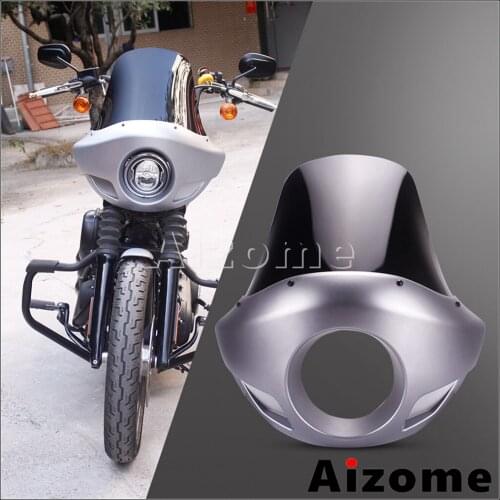 Motorcycle Headlight Fairing 5.75" Head Light Cowl Cover For Harley Dyna Sportster XL Tall Touring Sport Fairing 35-49mm Forks