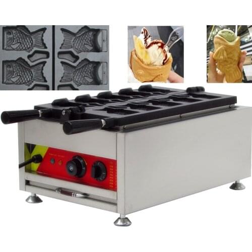 CE approved korea ice cream taiyaki machine, auto waffle fish ice cream machine