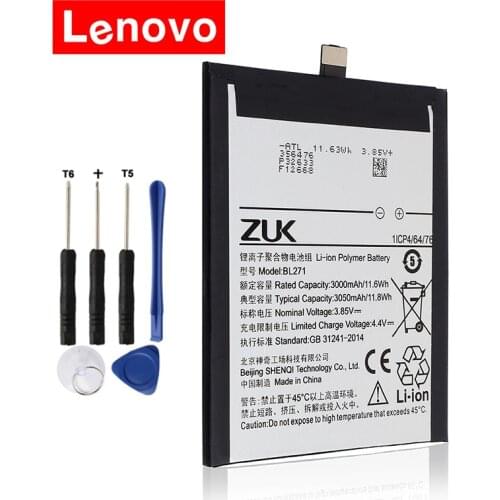 Original BL271 For Lenovo Edge Z2 X/ ZUK Edge 3050mAh Top Quality Replacement Batteries Mobile Phone Battery + Free TOOLS
