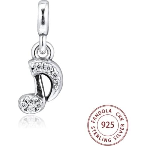 Fits Original Me Bracelet Argent 925 Sterling Silver My Musical Note Dangle Charms Small Hole Beads for Jewelry Making kralen