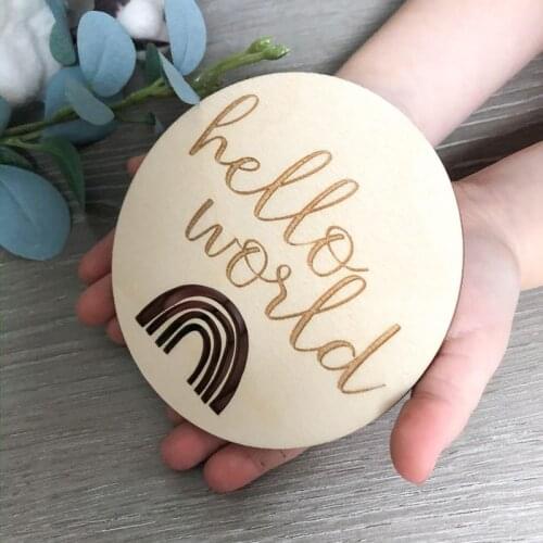 Rainbow Monthly Milestones,Wood Monthly Milestone Disc , Baby Photo Prop,Nursery Decor ,Baby Gifts