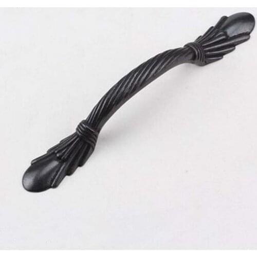 76mm black vintage furniture handle black kitchen cabinet drawer handle pull antique black dresser cupboard door knob handle 3"