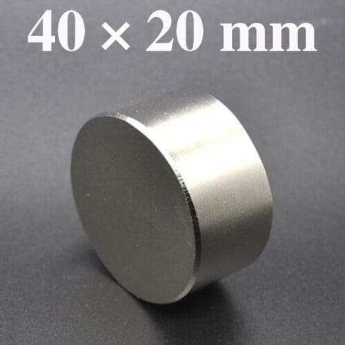 Thermal magnet n42, 40x20mm, round, powerful, neodymium, 40x20mm, metal magnetic, 40x20mm, 1 piece