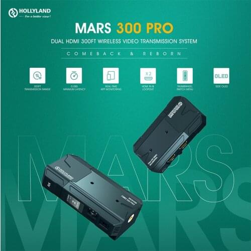 Hollyland Mars 300 PRO HD Video Image Wireless Transmission MAR S Enhanced Transmitter Receiver 1080P for DSLR Camera Phone