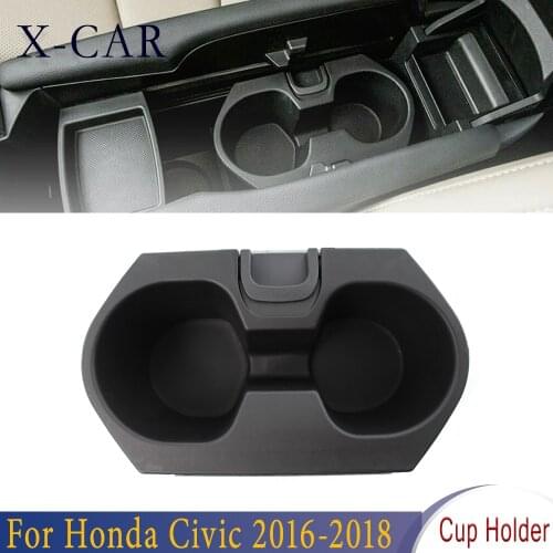 X-CAR Dark Black Center Console Drink Water Cup Holder Assembly Replacement For Honda Civic 2016 2017 2018 83446-TBA-A01ZA
