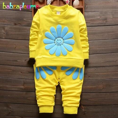 2PCS/0-3Years/Spring Autumn Baby Girls Outfit Kids Clothing Sets Casual T-shirt+Pants Cotton Sport Suits Children Clothes BC1242