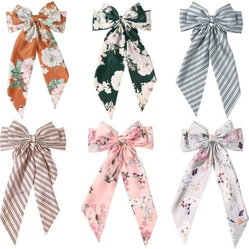 2021 New Fashion Large Bowknot Ribbon Simple Satin Clip Hair Ornament Hairpin Barrette for Women Girl Accessories Headwear